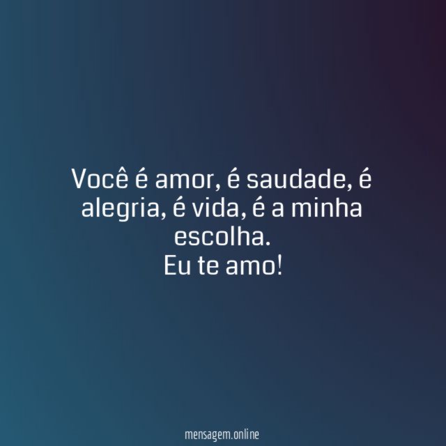 Você é amor