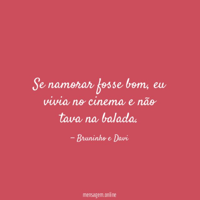 Se namorar fosse bom