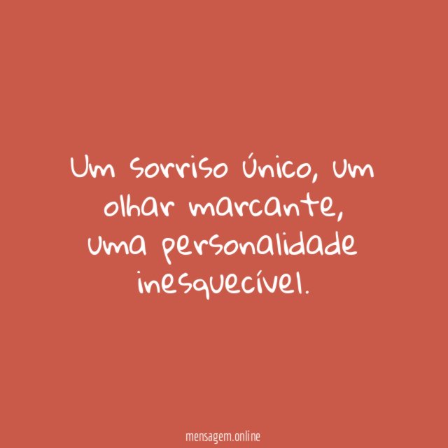 Um sorriso único