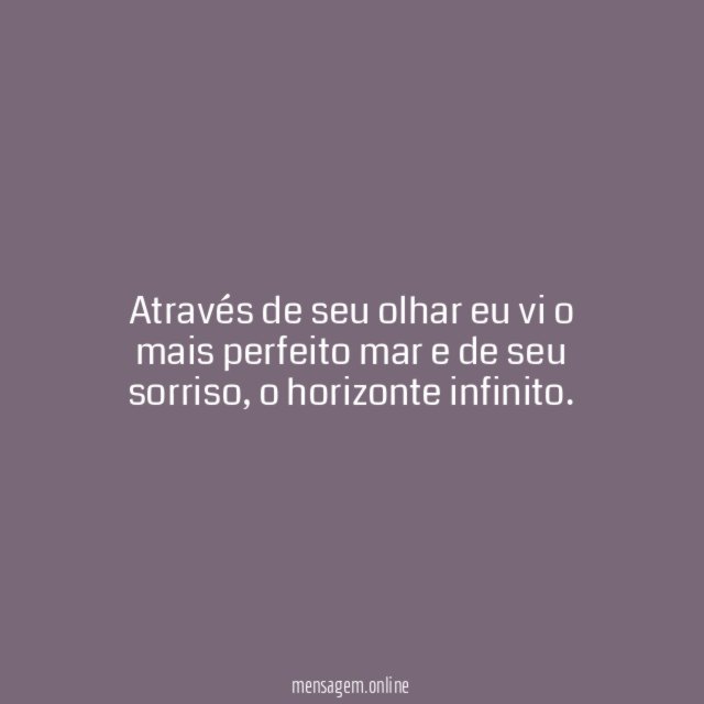 Através de seu olhar eu vi o mais