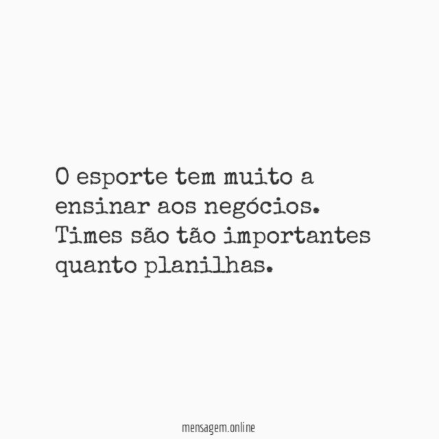 O esporte tem muito a ensinar aos negócios