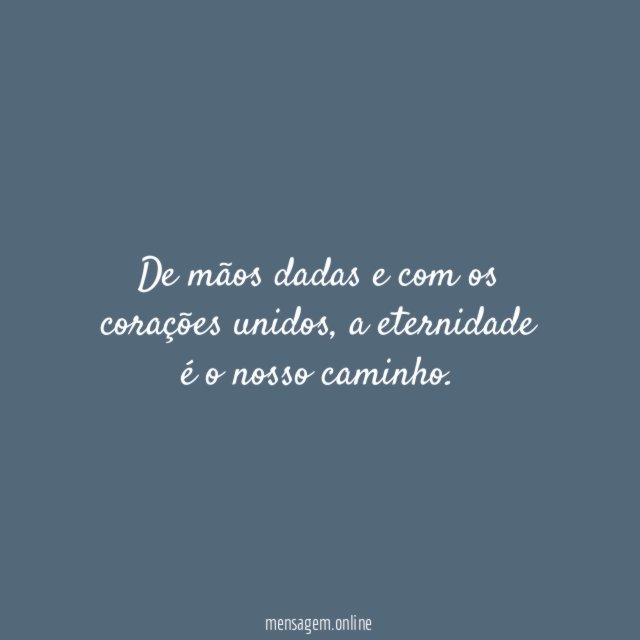 De mãos dadas e com os corações unidos