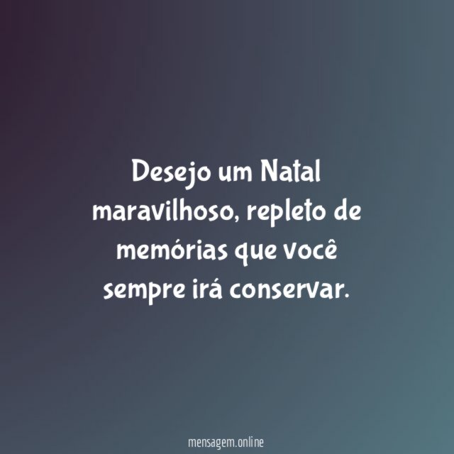 Desejo um Natal maravilhoso