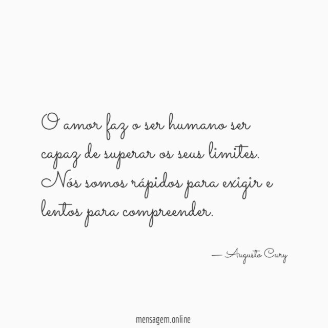 O amor faz o ser humano ser capaz