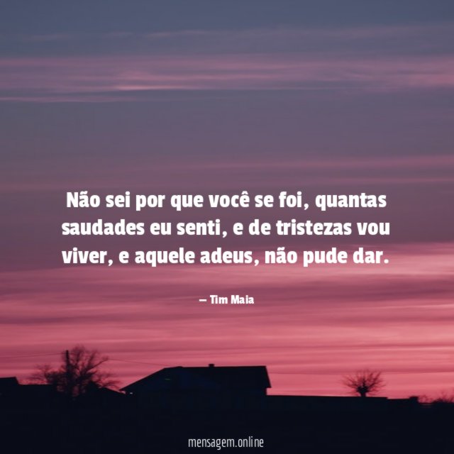 Não sei por que você se foi