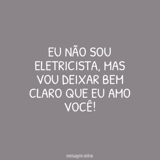 Eu não sou eletricista