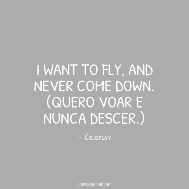 I want to fly