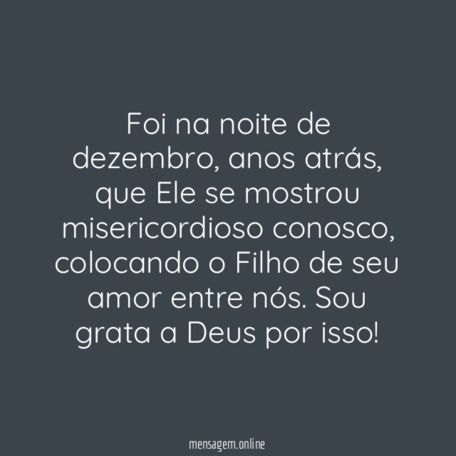 Foi na noite de dezembro