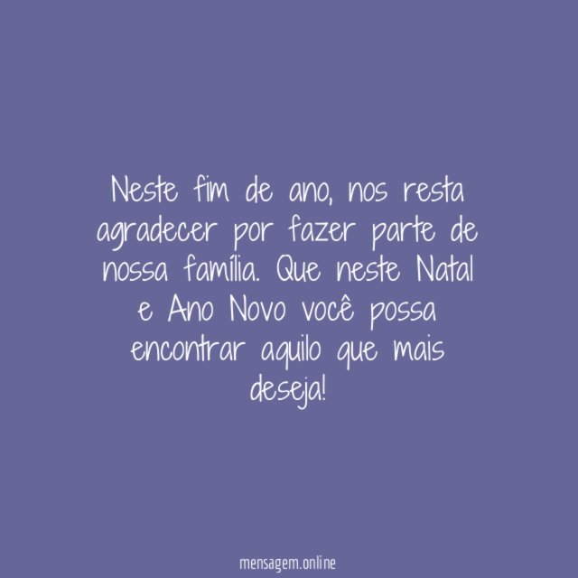 Neste fim de ano