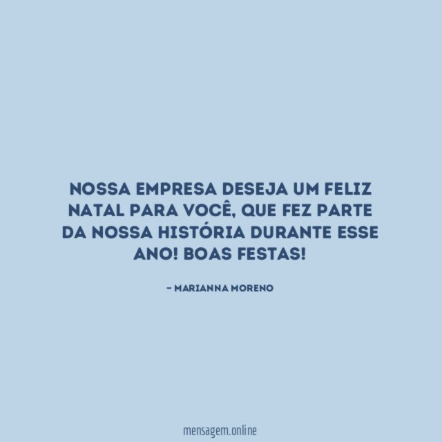 Nossa empresa deseja um Feliz Natal para você