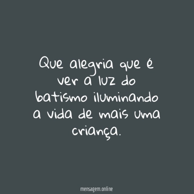 Que alegria que é ver a luz do