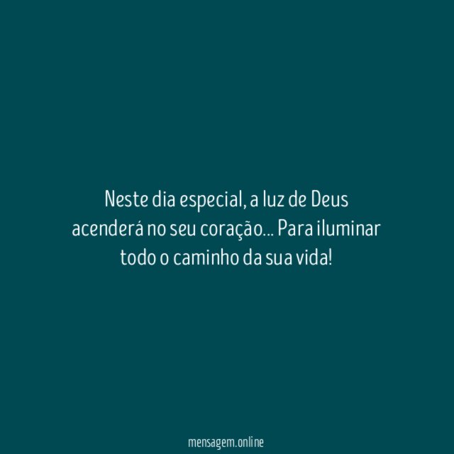 Neste dia especial