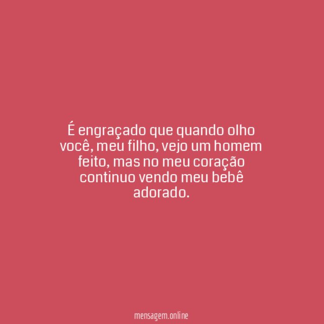 É engraçado que quando olho você