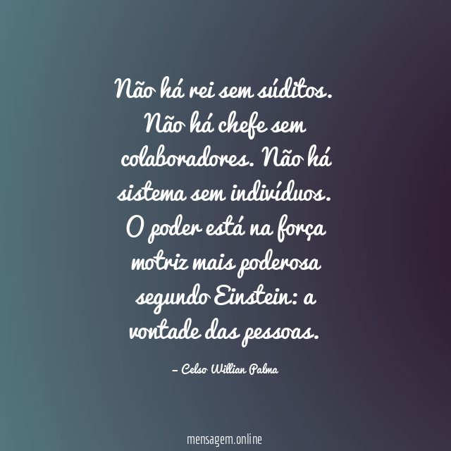 Não há rei sem súditos