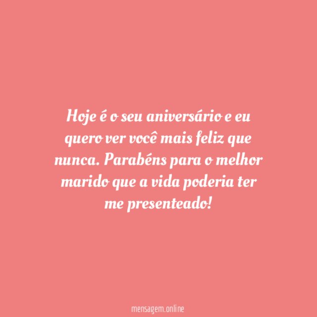 Hoje é o seu aniversário e eu quero