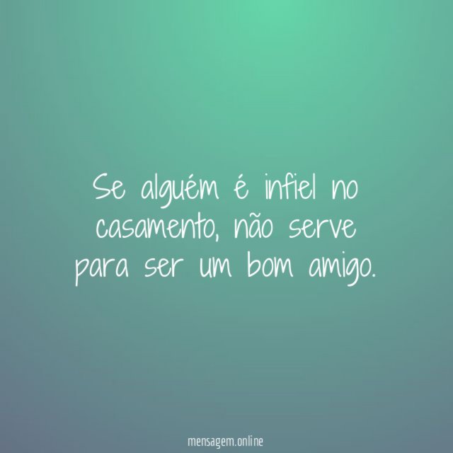 Se alguém é infiel no casamento