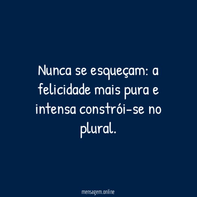Nunca se esqueçam