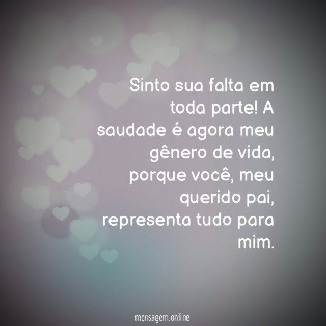 Sinto sua falta em toda parte