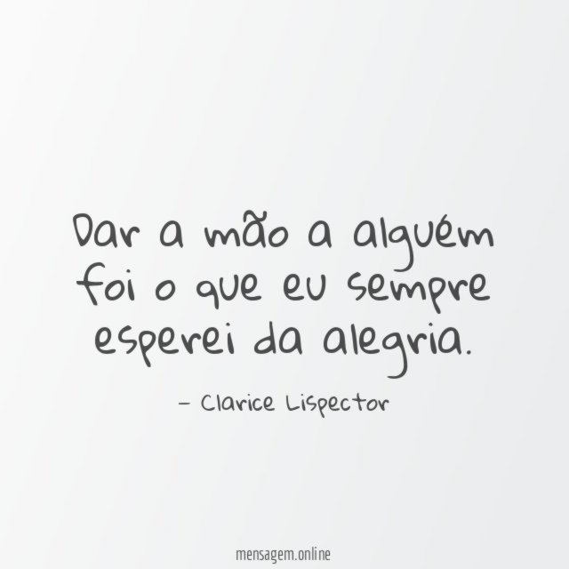 Dar a mão a alguém foi o que