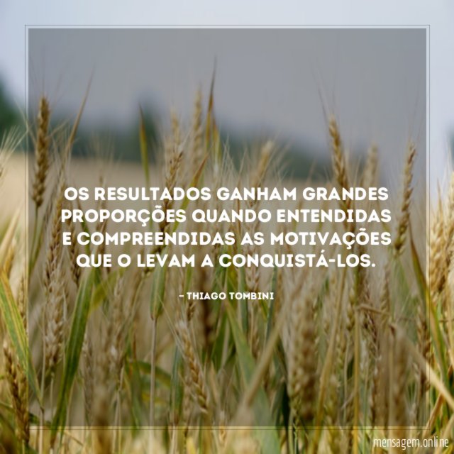 Os resultados ganham grandes proporções quando entendidas
