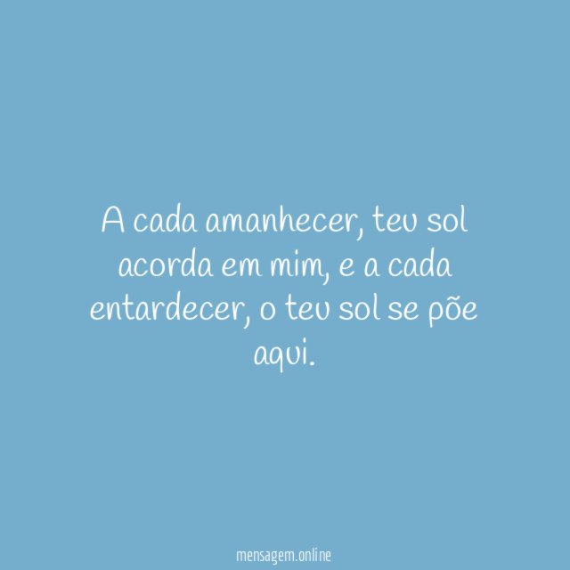 A cada amanhecer