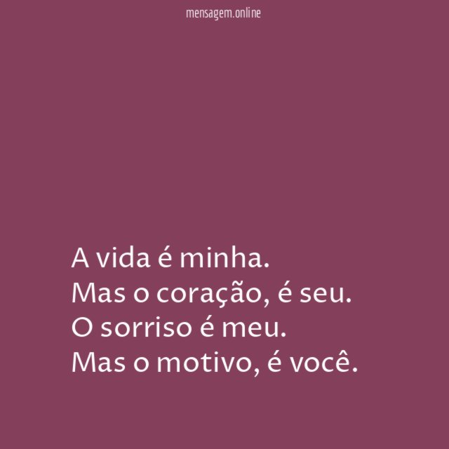 A vida é minha