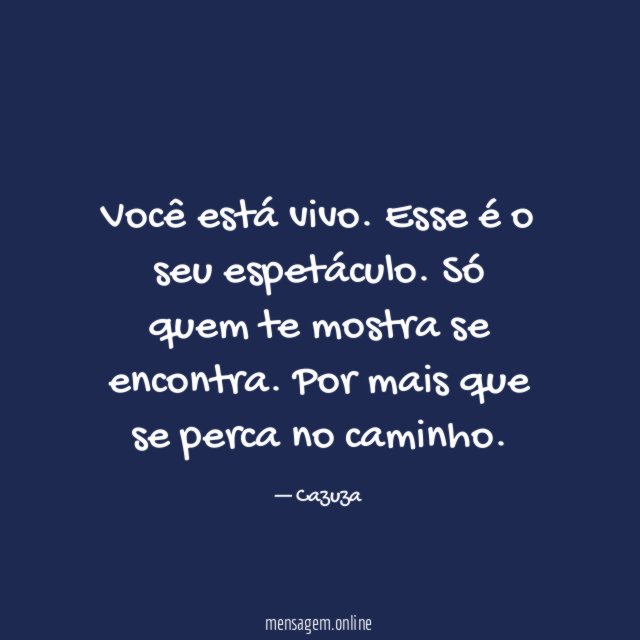 Você está vivo