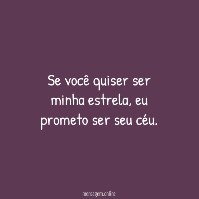 Se você quiser ser minha estrela