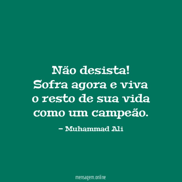 Não desista
