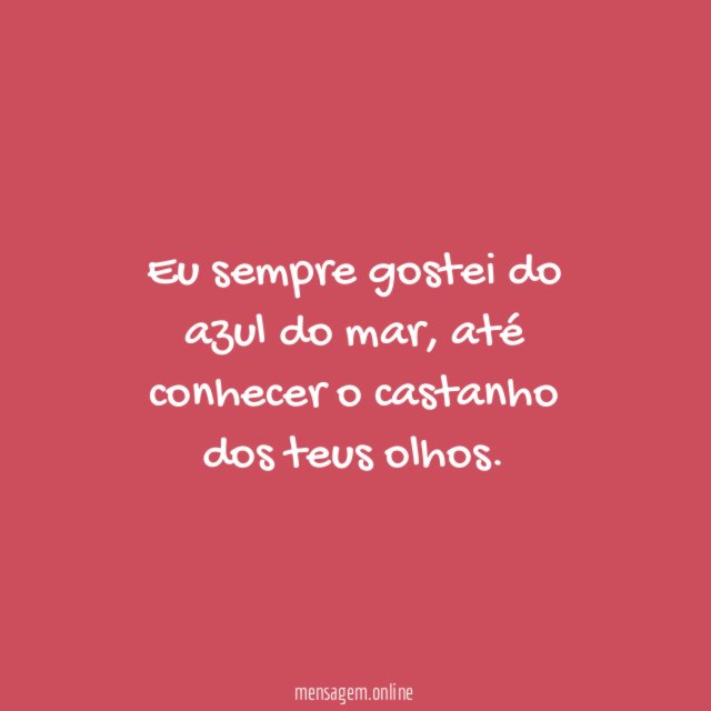 Eu sempre gostei do azul do mar
