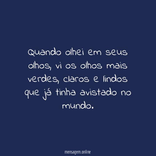 Quando olhei em seus olhos