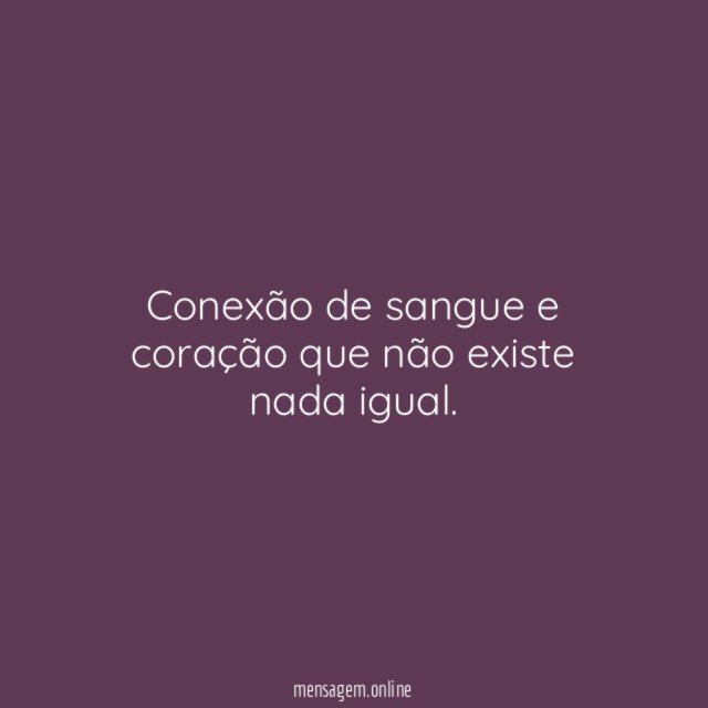 Conexão de sangue e coração que não existe