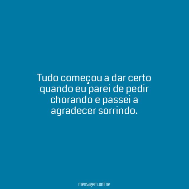Agradecer sorrindo