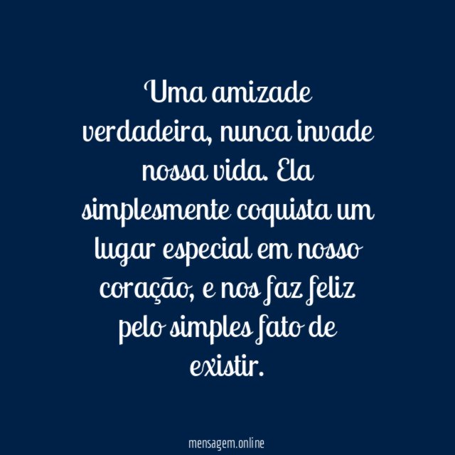 Uma amizade verdadeira