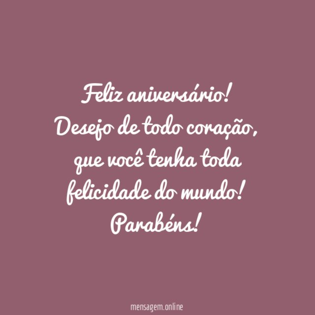 Parabéns de coração