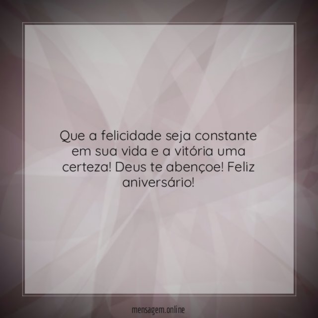 Parabéns abençoado