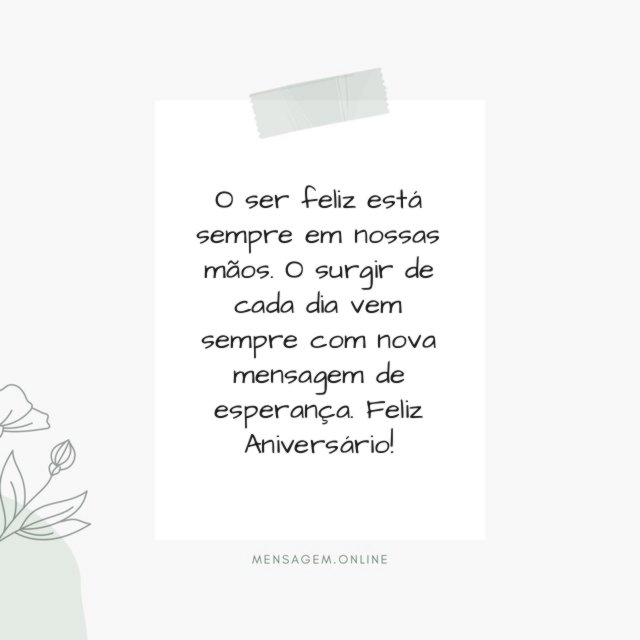 Feliz aniversário meu amigo
