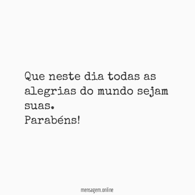 Parabéns especial