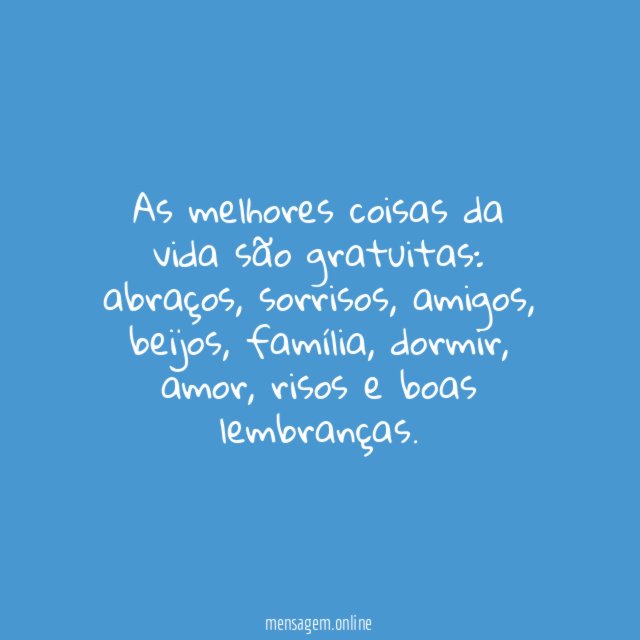 As melhores coisas