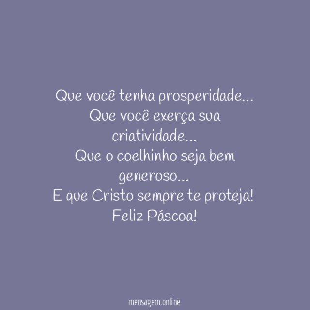 Feliz Páscoa!
