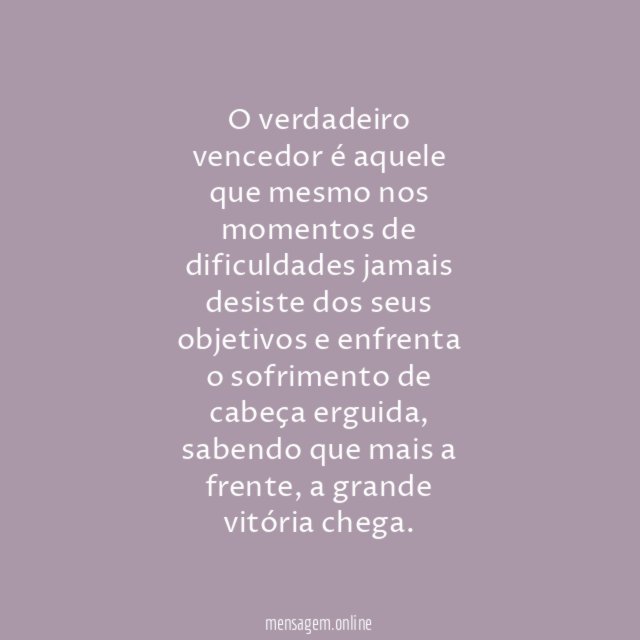 O verdadeiro vencedor