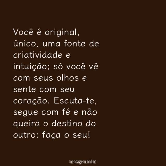 Você é único