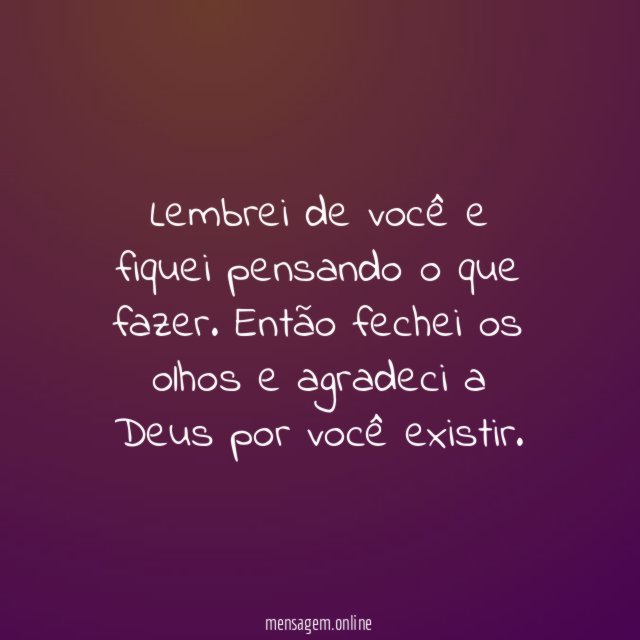 Lembrei de você