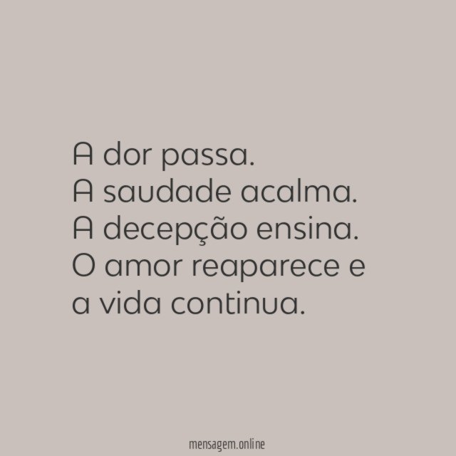 A dor passa