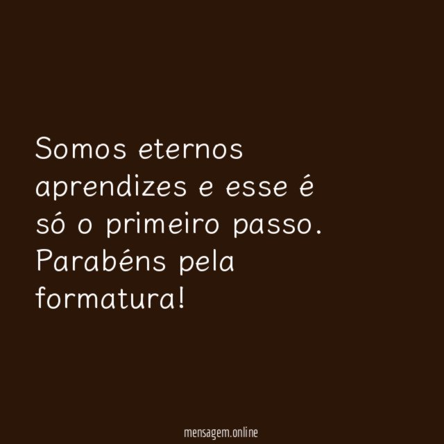 Só o primeiro passo