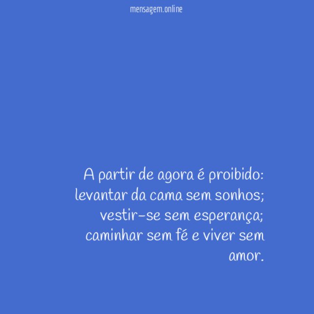 É proibido