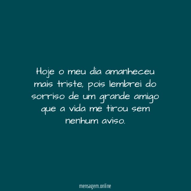 Sorriso de um grande amigo