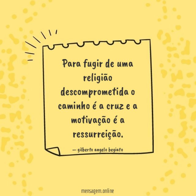 Para fugir de uma religião descomprometida o caminho