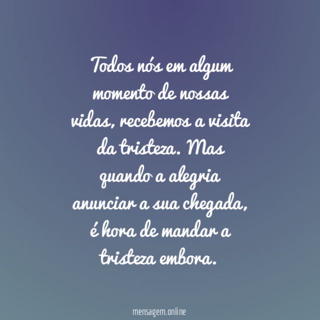A visita da tristeza