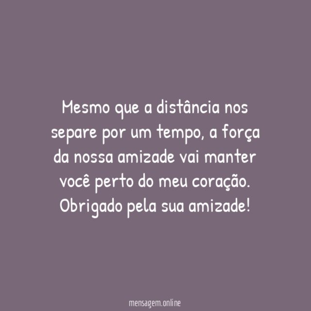 A força da amizade